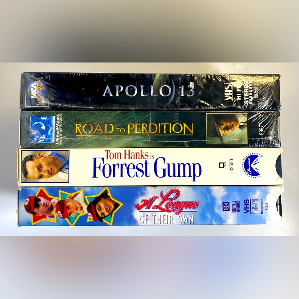 Tom Hanks VHS Movie Lot 4 Tape Bundle 4 Movies Classics One Sealed
